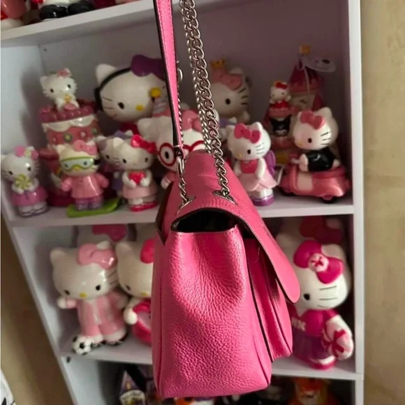 Coach Pink Leather Shoulder Bag - Picture 2 of 6